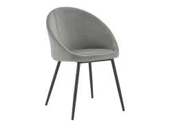 Pack de 2 sillas vintage de terciopelo gris DIANE