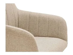 Pack de 2 sillones Gabi tapizadas en textil beige tostado, 85cm(alto) 42cm(ancho) 58cm(fon