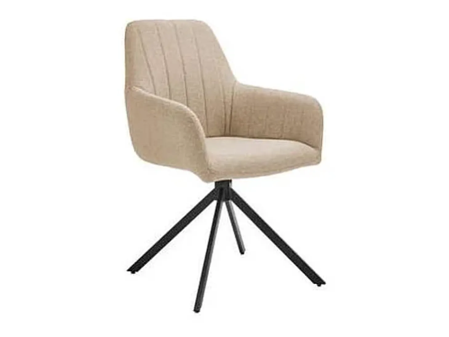 Pack de 2 sillones Gabi tapizadas en textil beige tostado, 85cm(alto) 42cm(ancho) 58cm(fon