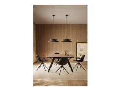 Pack de 2 sillones giratorias modelo Tajo con brazos tapizado textil negro, 81cm(alto) 61c
