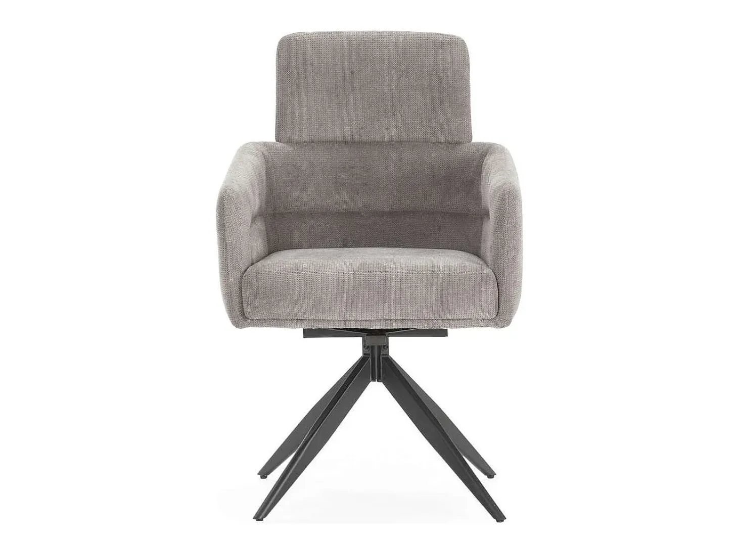 Pack de 2 sillones giratorios modelo Maggie tapizado textil gris oscuro, 93cm(alto) 58cm(a