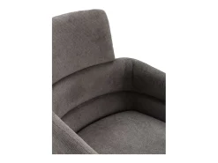 Pack de 2 sillones giratorios modelo Maggie tapizado textil gris oscuro, 93cm(alto) 58cm(a