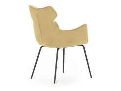 Pack de 2 sillones modelo Dimitri tapizado textil mostaza, 90cm(alto) 60cm(ancho) 65cm(lar