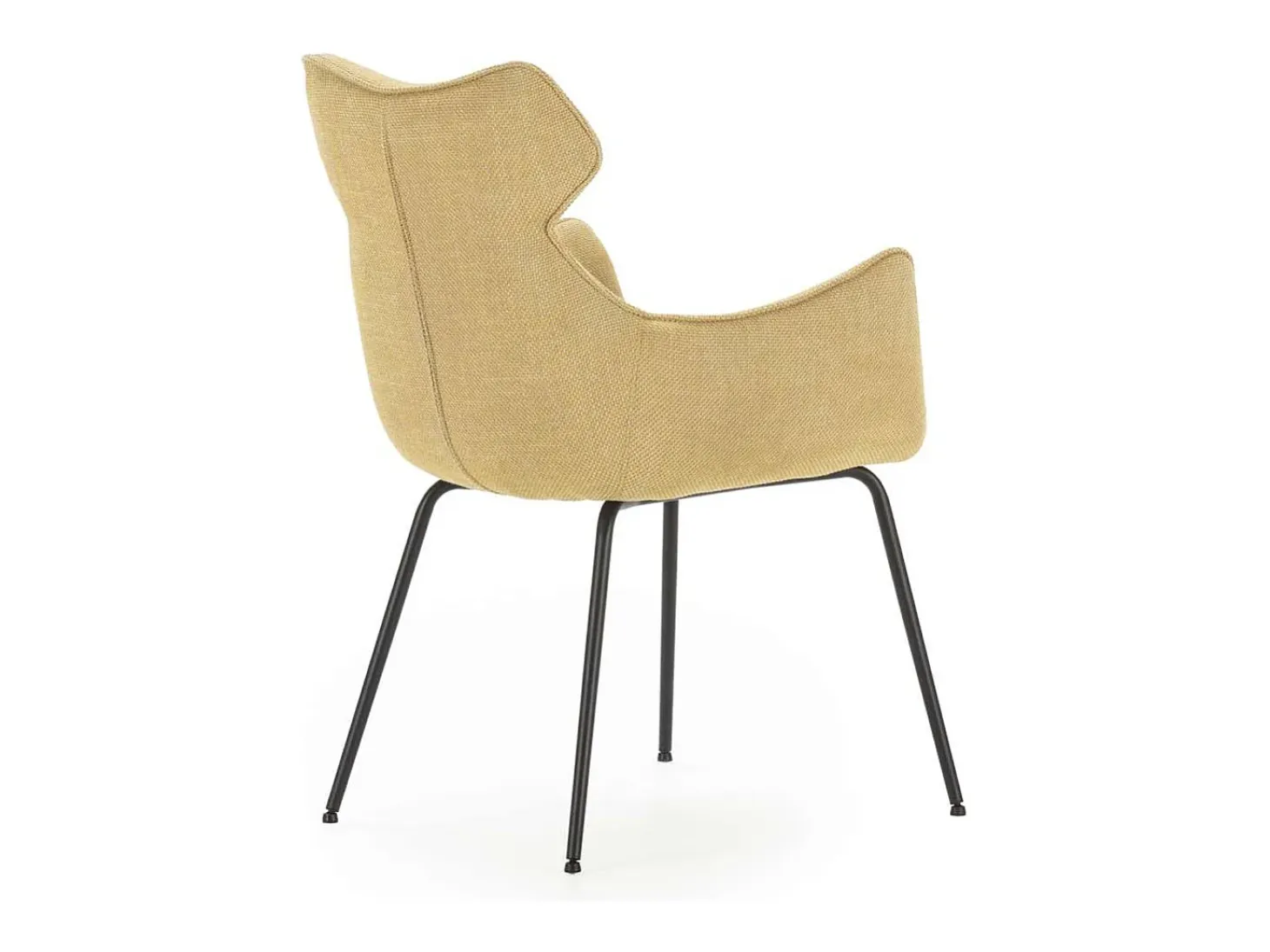 Pack de 2 sillones modelo Dimitri tapizado textil mostaza, 90cm(alto) 60cm(ancho) 65cm(lar