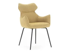 Pack de 2 sillones modelo Dimitri tapizado textil mostaza, 90cm(alto) 60cm(ancho) 65cm(lar