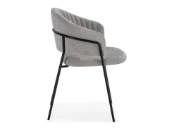 Pack de 2 sillones modelo Lidia tapizado textil gris claro, 81.5cm(alto) 54cm(ancho) 57cm(