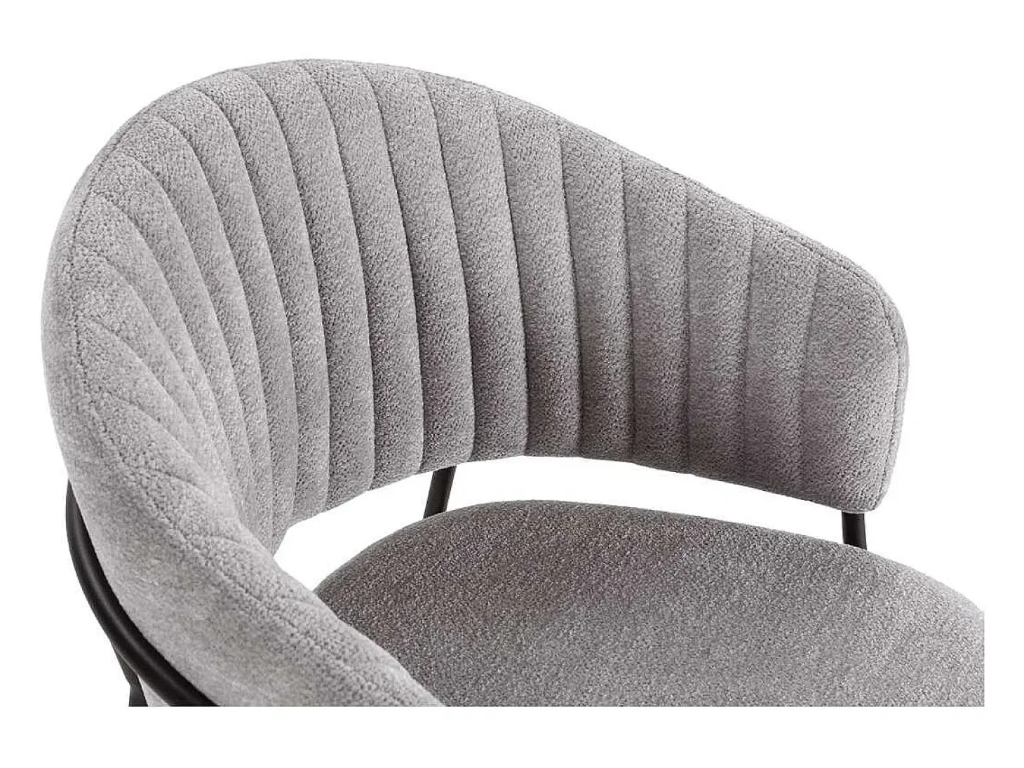 Pack de 2 sillones modelo Lidia tapizado textil gris claro, 81.5cm(alto) 54cm(ancho) 57cm(