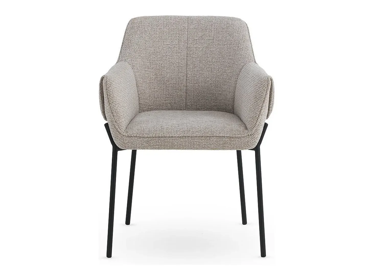 Pack de 4 sillones tapizados en chenilla color beige