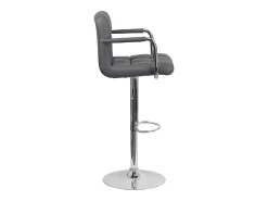 Pack de 2 taburetes de bar grises con reposabrazos MIKE