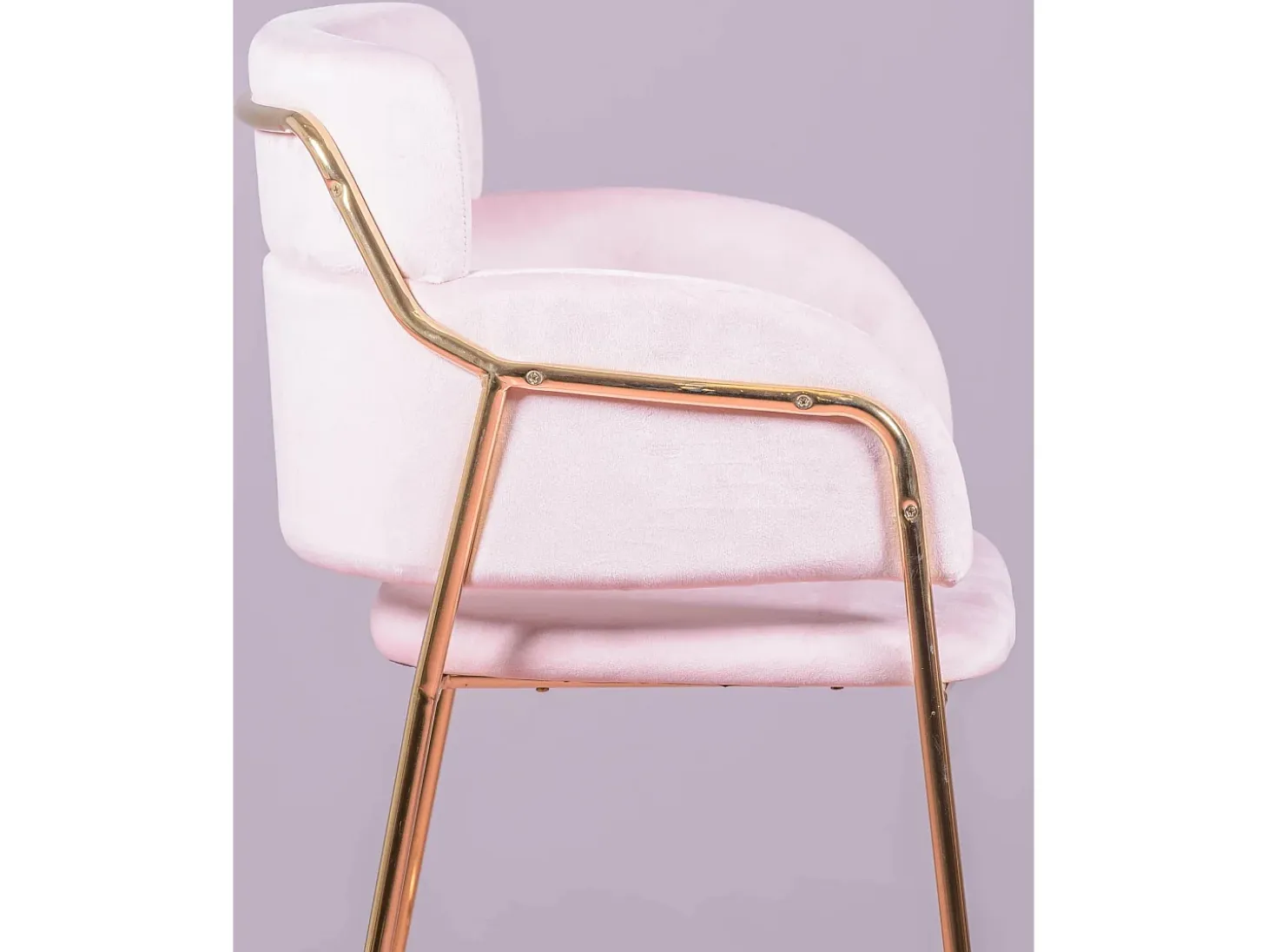 Pack de 2 taburetes de diseño tapizados en terciopelo - Cruiser - Rosa