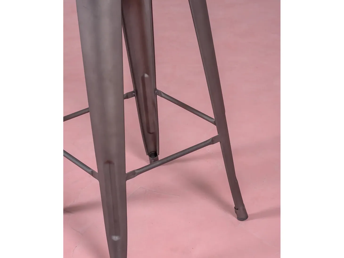 Pack de 4 taburetes envejecidos con asiento de madera - Bistro - Antique