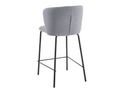 Pack de 2 taburetes Margot con respaldo curvo gris 103x53x50 cm Adec