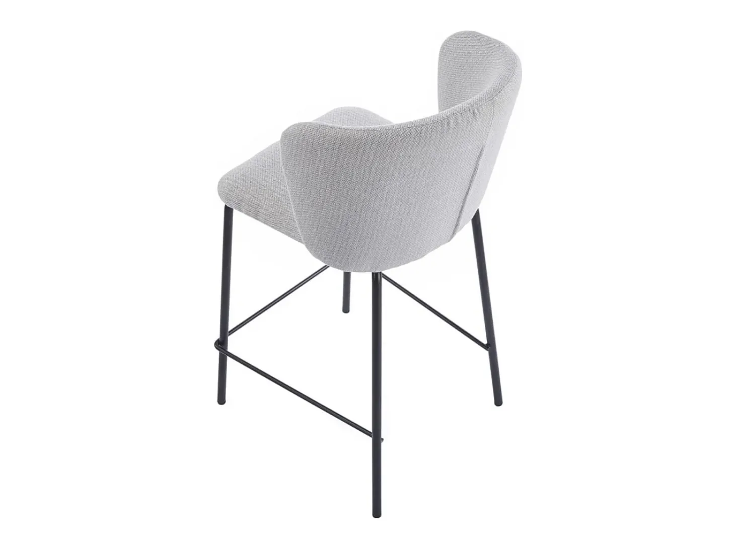 Pack de 2 taburetes Margot con respaldo curvo beige 103x53x50 cm Adec