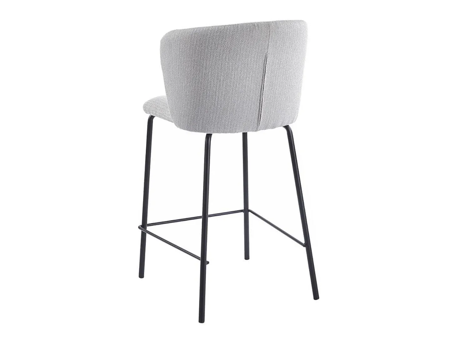 Pack de 2 taburetes Margot con respaldo curvo beige 103x53x50 cm Adec