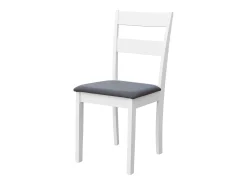 Pack de muebles de cocina Lita blanco y gris (4 sillas melamina tapizadas)