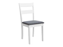 Pack de muebles de cocina Lita blanco y gris (4 sillas melamina tapizadas)