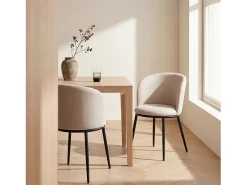 Packs 2 sillas Beige 51 x 80 cm