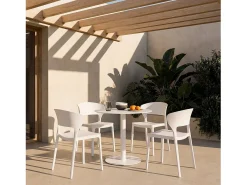Packs 4 sillas Blanco 48 x 76 cm