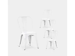Packs 4 sillas Blanco 46 x 85 cm