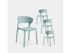 Packs 4 sillas Menta 48 x 76 cm