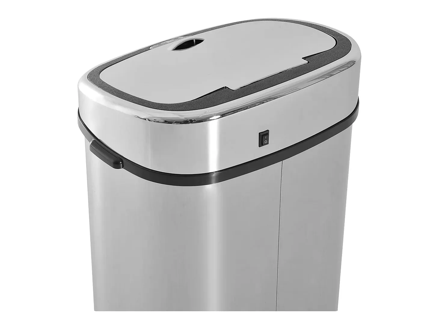 Papelera automática con sensor, acero inoxidable, color plata (40,5x29,5x78 cm)