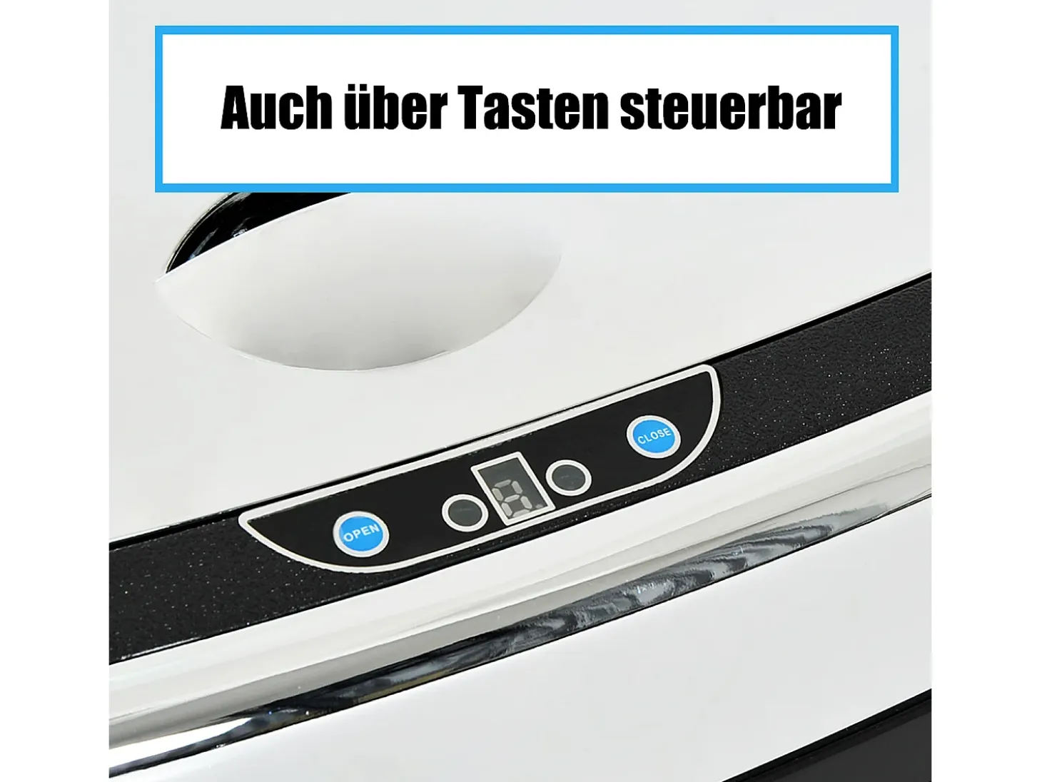 Papelera automática con sensor, acero inoxidable, color plata (40,5x29,5x78 cm)