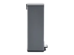 Papelera de pedal antihuellas de acero inoxidable de 30 litros gris 02_0006068