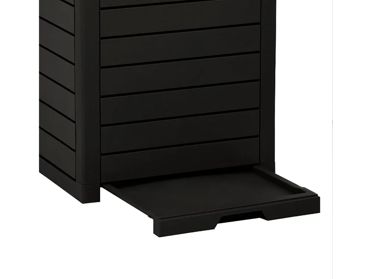 Papelera exterior 41 x 41 x 86 cm polipropileno negro 02_0006069