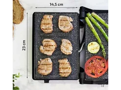 Parrilla eléctrica Cecotec Rock´nGrill 750 Full Open 750W inox/negro