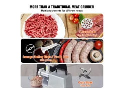 Picadora de Carne Eléctrica Comercial SucceBuy con Capacidad de 2.3KG/min y de 575 W con Función de Relleno de Salchichas
