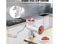 Picadora De Carne Manual SucceBuy, De Hierro Fundido Resistente Con Abrazadera De Mesa De Acero