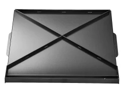 Placa de Parrilla, SucceBuy Placa de Cocción de Acero al Carbono, 50.2 x 37 cm, Utensilio de Cocina Portátil a Gas para Barbacoa, Ideal para Acampar, Negra