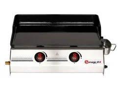 Plancha de asar a gas SO PREMIUM 2 quemadores 7kW