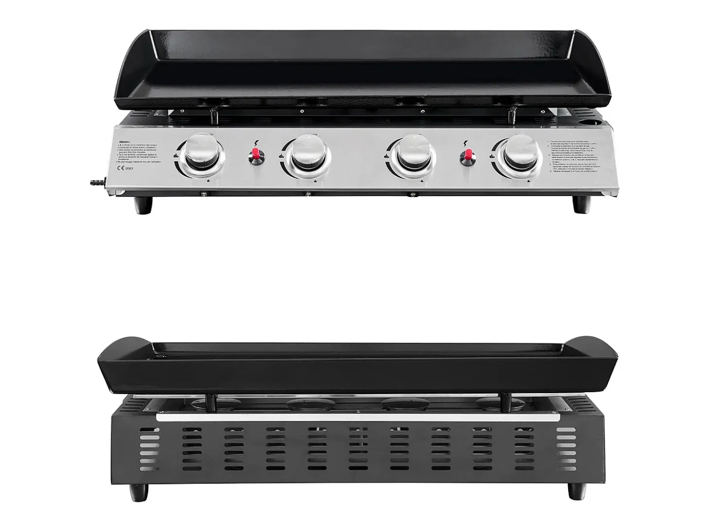 Plancha de gas VALENCIA 4 quemadores 10kW