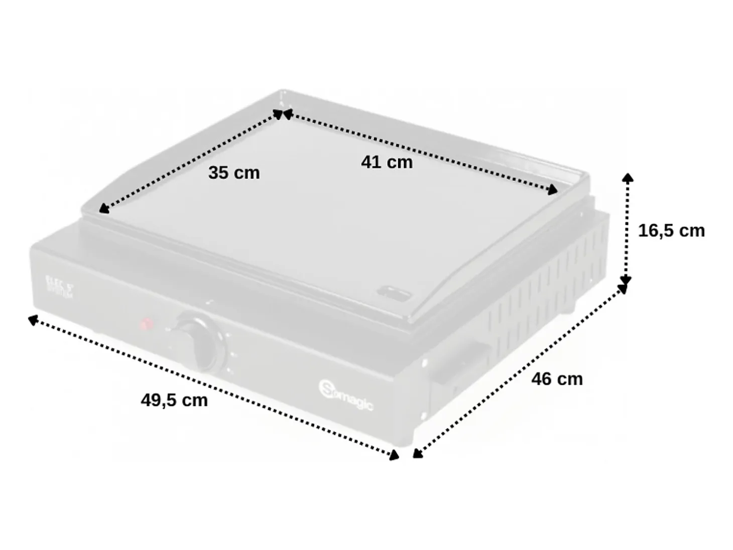 Plancha eléctrica de hierro fundido OLIANA - SOMAGIC