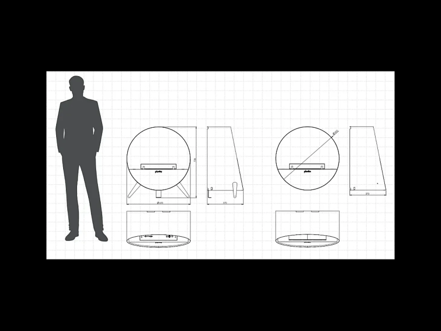 Planika - Chimenea de bioetanol de pared y suelo sin ventilación BEV, con burbujas, control remoto, de acero, para pared y suelo