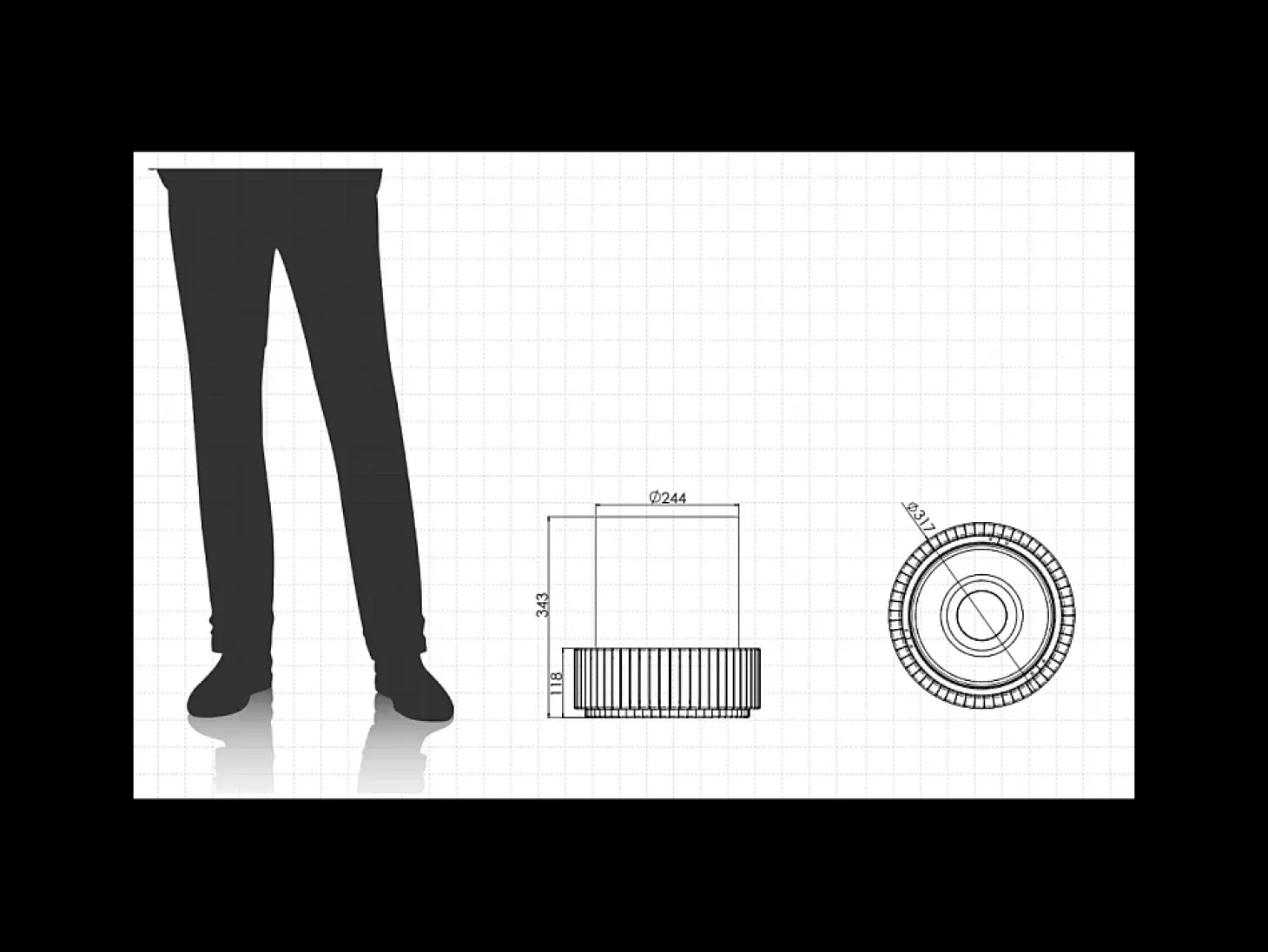 Planika - Chimenea portátil de bioetanol de sobremesa Lotus con tecnología Commerce, vidrio cilíndrico