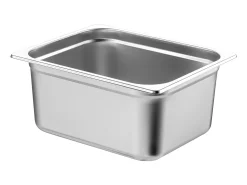 Plato Plano SucceBuy Lote de 6 Cacerolas de Hotel de Tamaño Medio, Cacerola Profunda en Acero Inoxidable de 15CM para Mesa de Vapor
