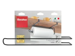 Portarrollos de cocina EASY ROLL LAVA Metaltex Touch-Therm® Negro 35x18x10 cm