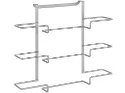 Porta-toallas Triple GALILEO Metaltex 36x9x30 cm Plata Polytherm®