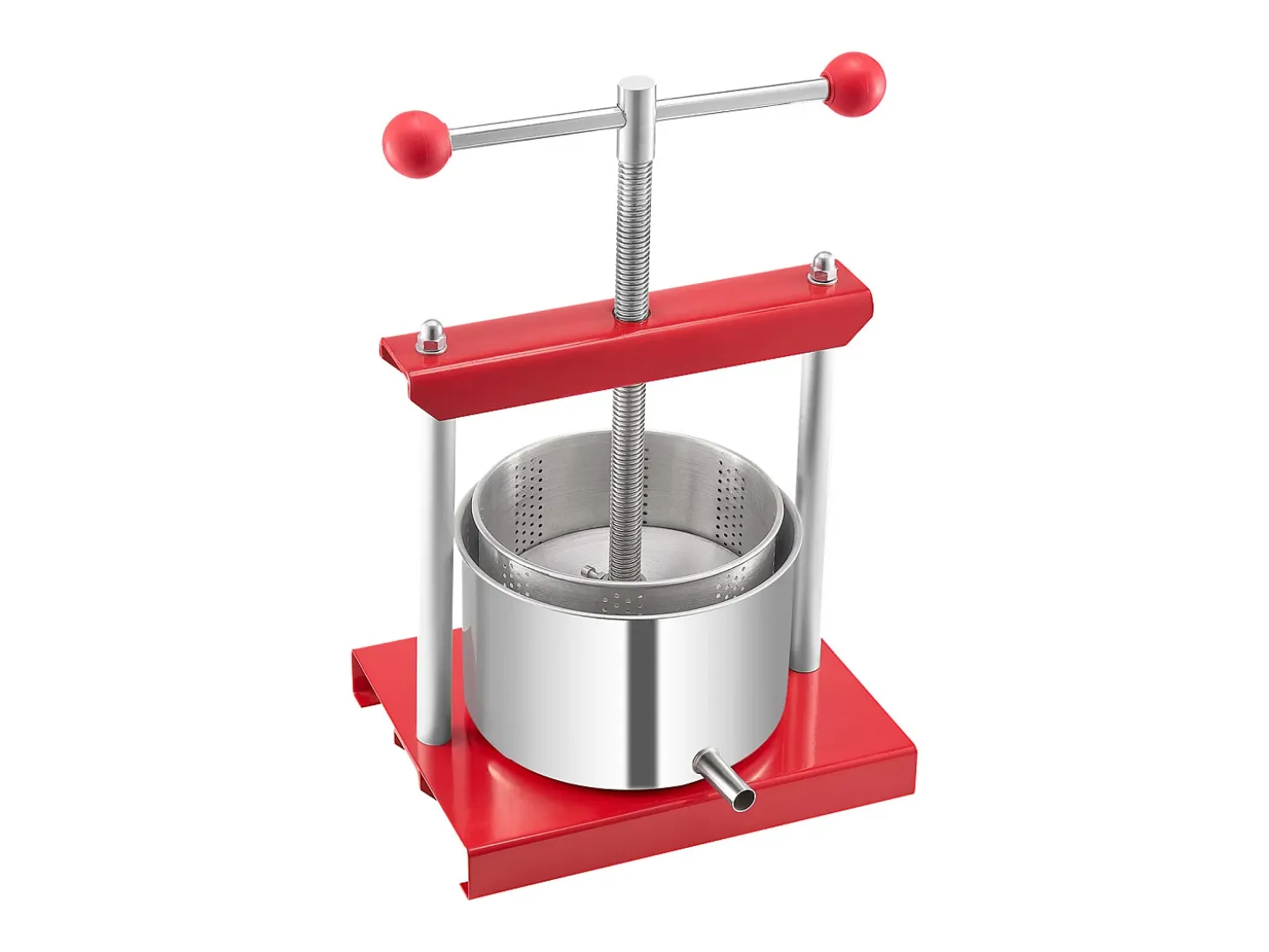 Prensa de Frutas SucceBuy Prensa Manual de Frutas y Vino de Acero Inoxidable de 3 L para Elaboración de Cerveza Casera.
