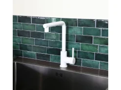 Pure II mezclador para fregadero blanco Essebagno