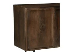 QUADRO-Aparador de 4 puertas en madera maciza marrón