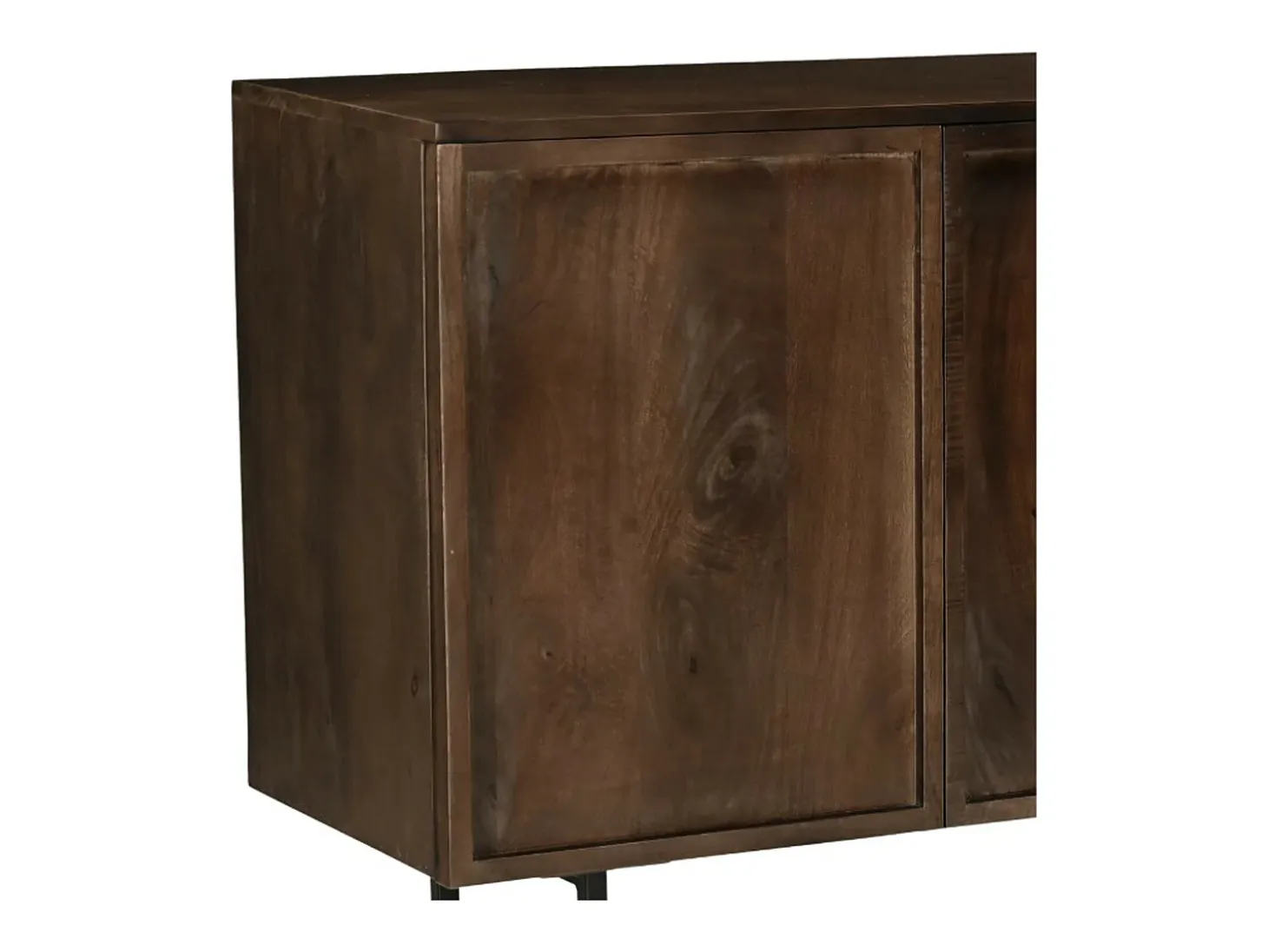 QUADRO-Aparador de 4 puertas en madera maciza marrón