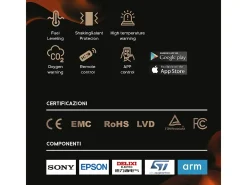 Quemador automático de bioetanol integrado Slim 100 Smart APP