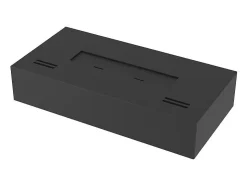 Quemador de bioetanol insertable de encimera negro mate en acero inoxidable 40cm