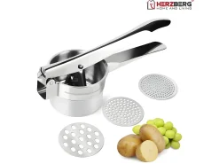 Rallador de patatas de acero inoxidable Herzberg - Rápido y fácil de usar