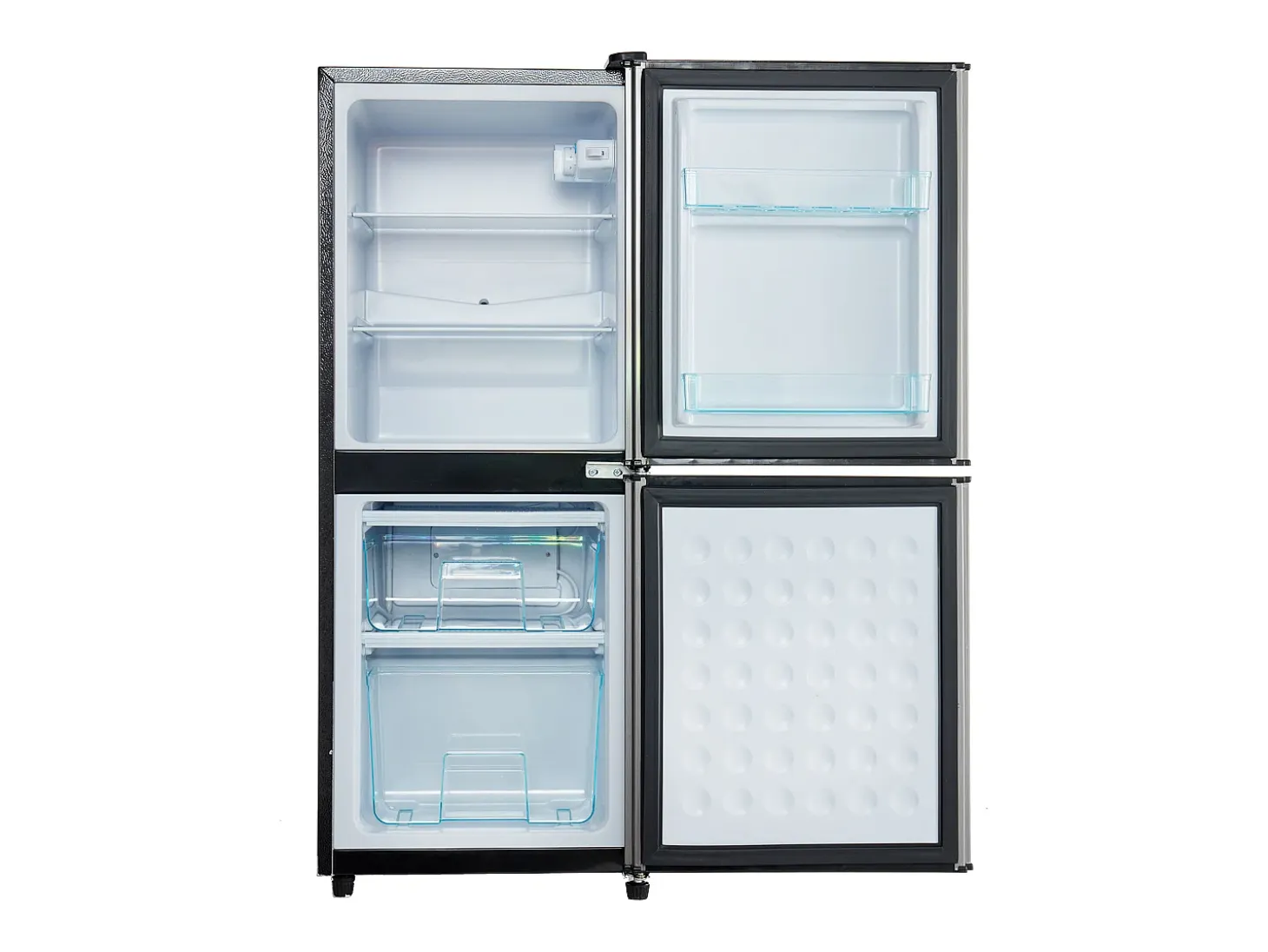 Refrigerador de 106 litros con 7 configuraciones de temperatura e iluminación LED - Plateado