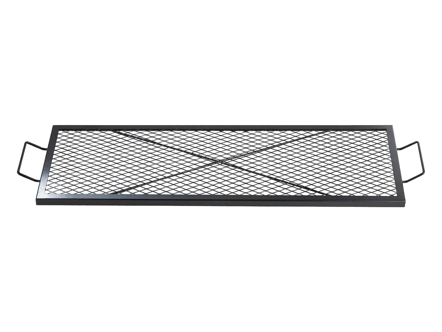 Rejilla de Cocción Rectangular SucceBuy de 112CM, Parrilla para Chimenea X-Marks, Acero Robusto