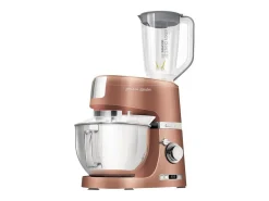 Robot de repostería Sencor STM 7876GD 1000W, bol de acero inoxidable 4,5L, 8 velocidades, pantalla LED, accesorios multifuncionales dorados